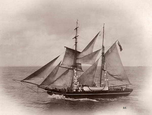 1889 photograph - RMS Teutonic - from an album of images relating to the launch of