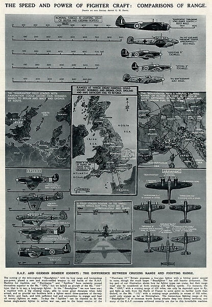 Comparative ranges of fighter aircraft by G. H. Davis
