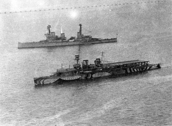 HMS Vindictive aircraft carrier, WW1