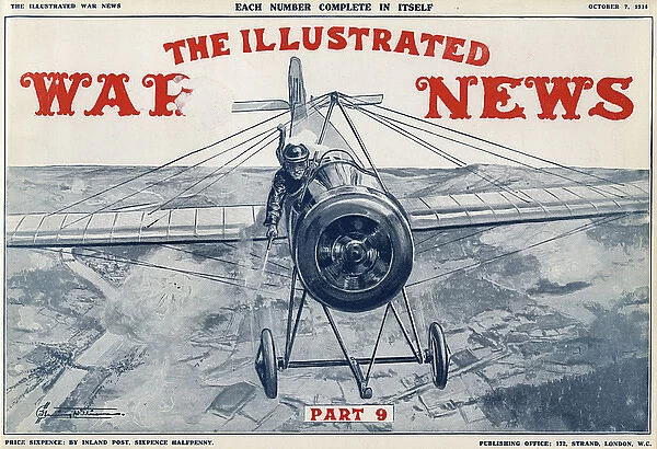 Illustrated War News front cover, shooting from plane