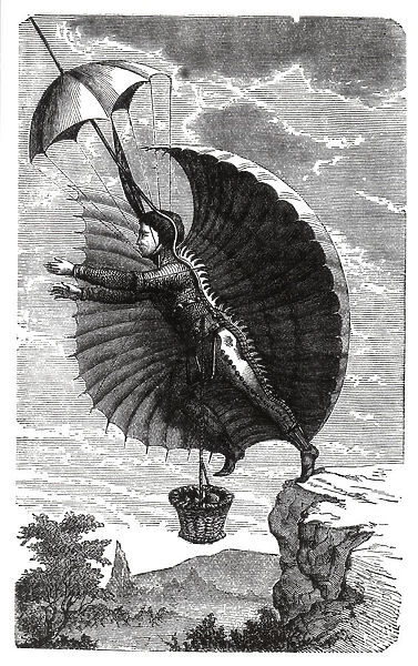 Illustration of the Bird Man Hero of Restif de La Breton?