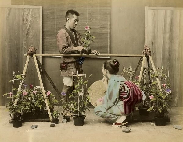 Japanese flower seller