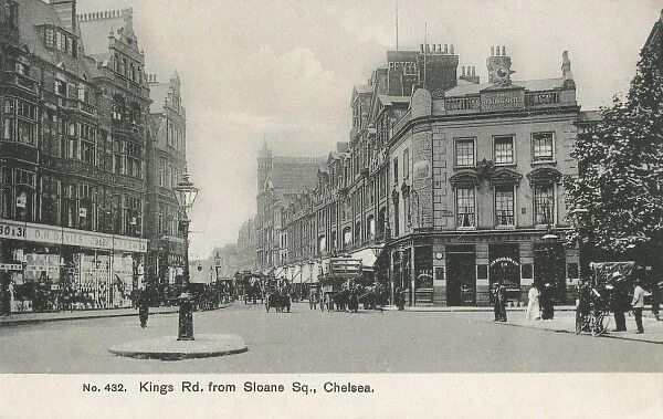 Kings Road viewed from Sloane Square, Chelsea, London