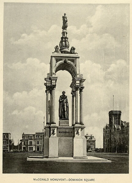 Macdonald Monument at Place du Canada in Montreal