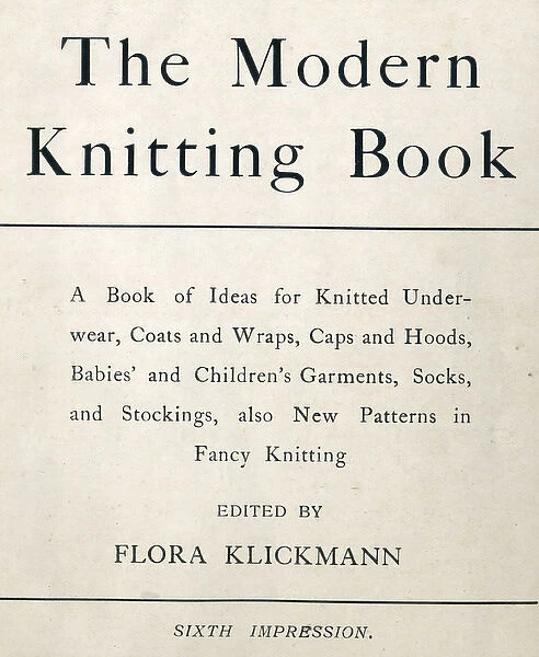 The Modern Knitting Book, WW1