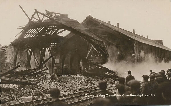 Railway Station Junction (Showing the demolition work)
