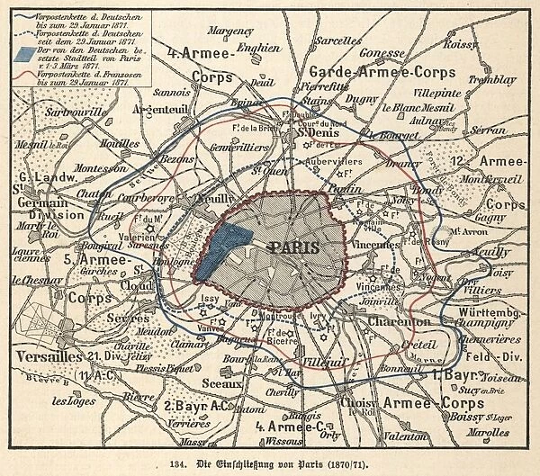 Siege of Paris Map 1870