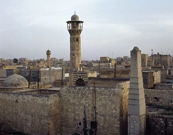 Syria. Aleppo. Overview of ancient souks area. Late afternoo