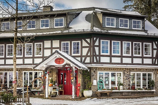 Traditional country cafe in Neuastenberg near Winterberg, Sauerland, North Rhine-Westphalia, Germany