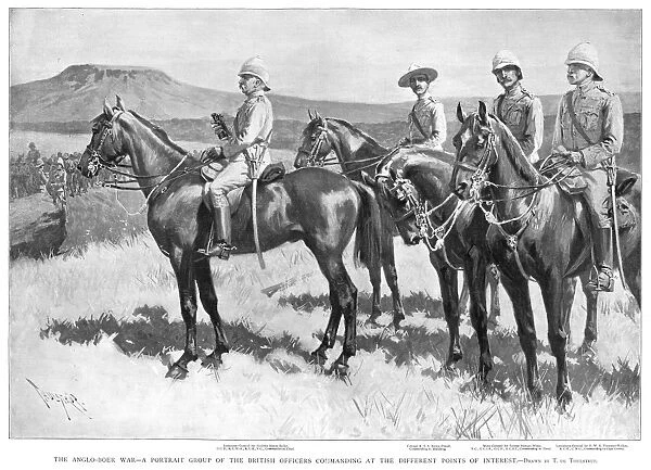SECOND BOER WAR, 1899. Group portrait of British commanding officers during the Second Boer War