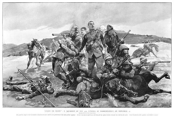 SECOND BOER WAR, 1901. C Squadron of the 17th Lancers at the Battle of Modderfontein