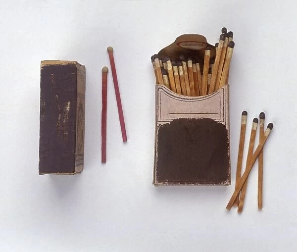 19th century phosophorus matchsticks and matchboxes
