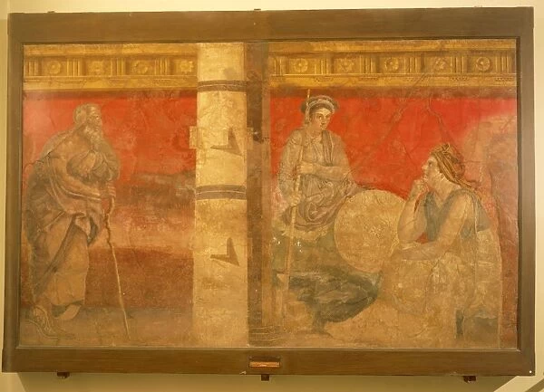 Fresco portraying a Hellenistic court scene from Villa Boscoreale, Rome