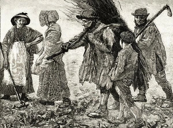 Group of agricultural labourers at the time of the passing of the first Reform Act in 1832
