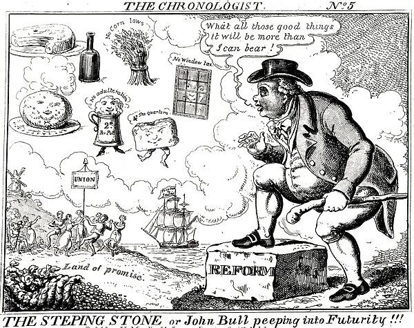 John Bull looking forward to the Land of Promise where there will be Parliamentary Reform