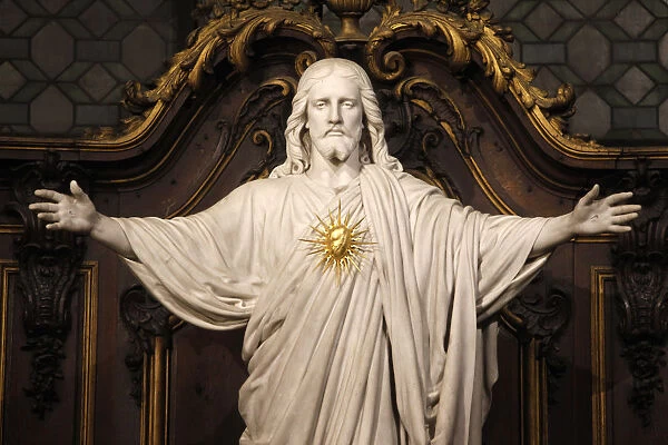Paris, France Christ sculpture in Saint-Sulpice church
