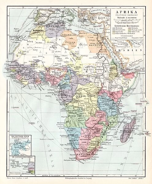Africa political map 1895