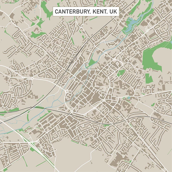 Canterbury Kent UK City Street Map