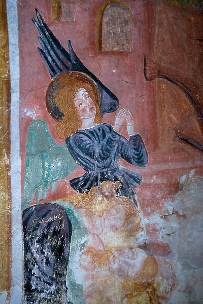 Detail of an angel (fresco)