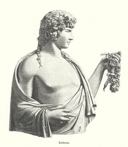 Antinous, Greek youth and favourite, or lover, of the Roman Emperor Hadrian (engraving)