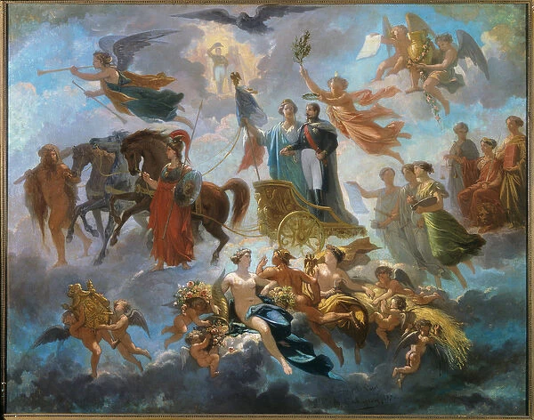 The Apotheosis of Napoleon III (1808-1873) Allegorical representation of the triumph of