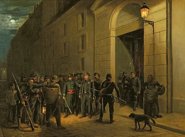 Arrest of the Generals Lecomte and Clement Thomas during the Paris Commune (oil