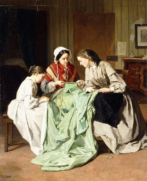 The Ball Gown, 1860 (oil on panel)