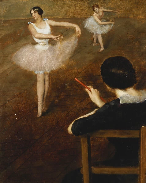 The Ballet Lesson, (oil on board)