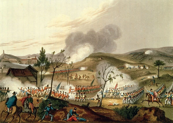 The Battle of Waterloo, 18 June 1815 (aquatint)