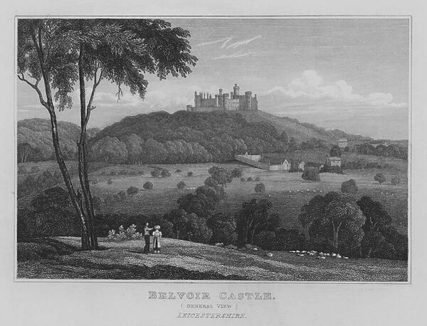 Belvoir Castle, General View, Leicestershire (engraving)