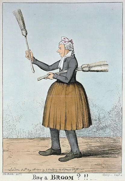 Buy a Broom?!!, 1825 (colour etching)