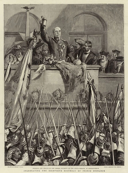 Celebrating the Eightieth Birthday of Prince Bismarck (engraving)