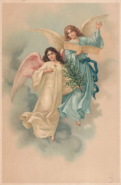 Christmas angels (chromolitho)