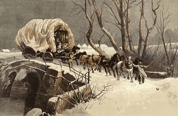 The Christmas Wagon (chromolitho)