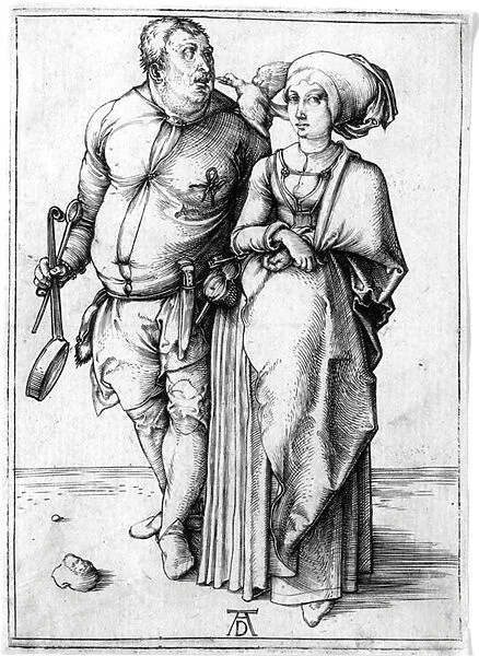 A Cook and his Wife, c. 1496 (engraving)