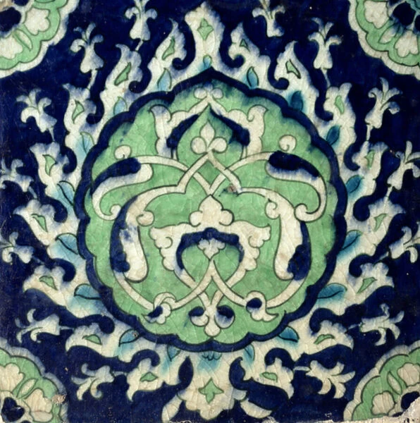 Detail from a Damascus tile panel (ceramic)