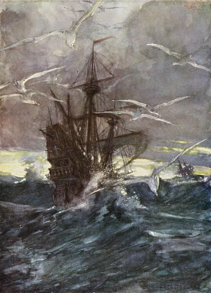 Dias in the 'Roaring Forties'(colour litho)