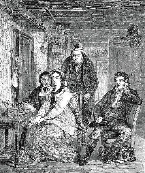 Duncan Gray with his family at home, France