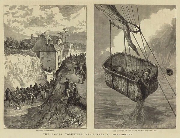 The Easter Volunteer Manoeuvres at Portsmouth (engraving)