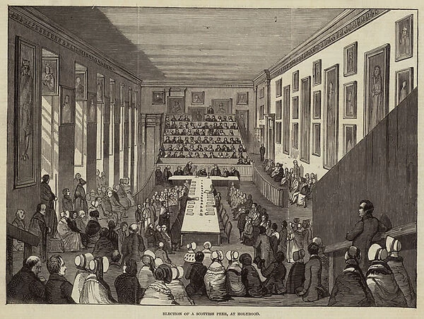Election of a Scottish Peer, at Holyrood (engraving)