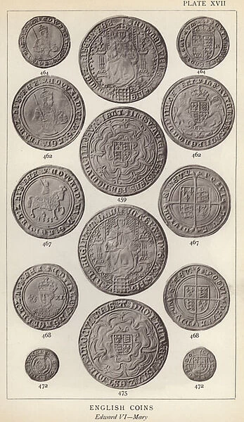 English Coins, Henry VI, Mary (b  /  w photo)