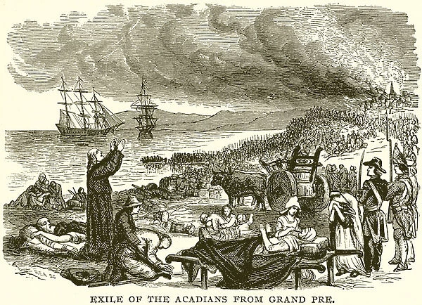 Exile of the Acadians from Grand Pre (engraving)