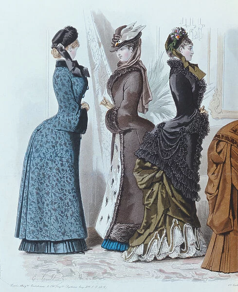 Fashion plate from Le Moniteur de la Mode, 1882 (colour litho)