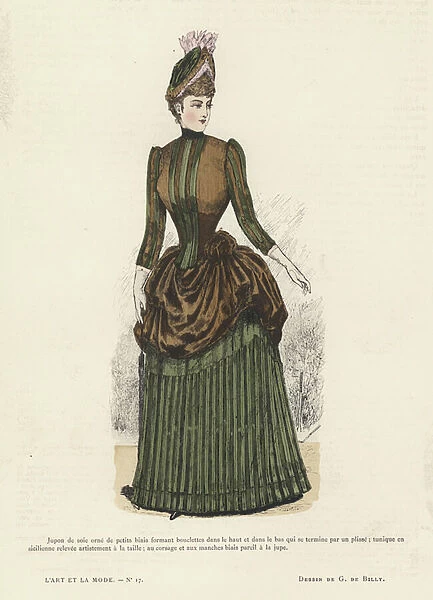 French fashion plate, 1885-86 (colour litho)