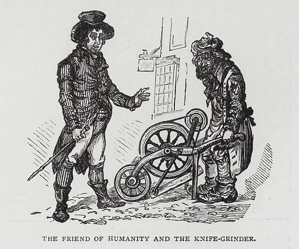 The Friend of Humanity and the Knife-Grinder, satire depicting Anglo-Irish Whig politician George Tierney, 1797 (engraving)