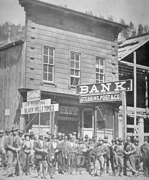 Gold Miners at Deadwood City, South Dakota, c. 1877 (b  /  w photo)