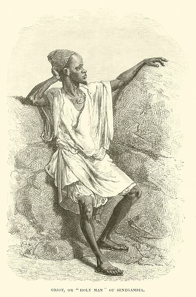 Griot, or 'Holy Man'of Senegambia (engraving)