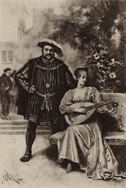Henry VIII and Anne Boleyn (photogravure)