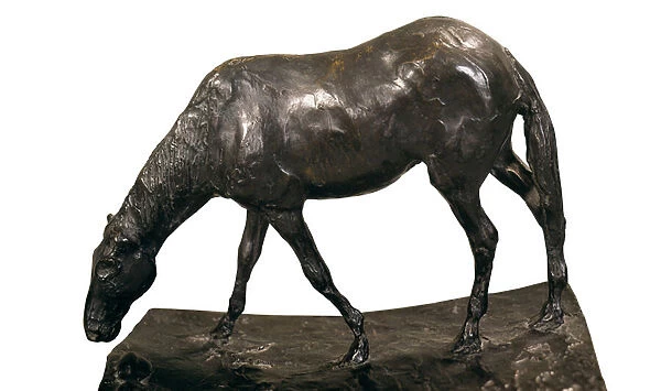 Horse at the trough, sculpture by Edgar Degas, 1866-68