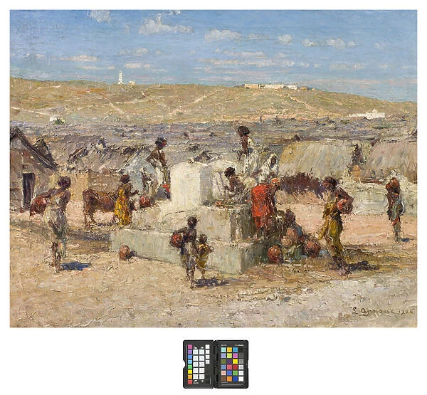 Well in the indigenous village of Amornin, Mogadishu, 1926 (oil on canvas)